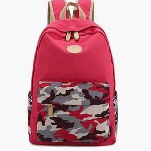 Pink Camouflage Backpack